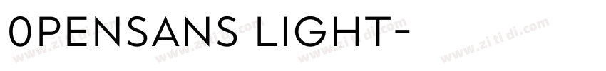 0penSans Light字体转换